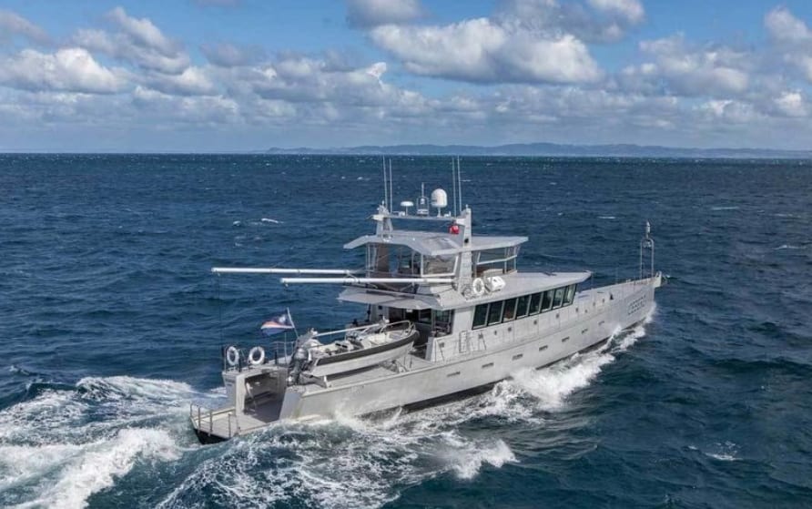 The 34 metre expedition yacht Iceberg underway in open water